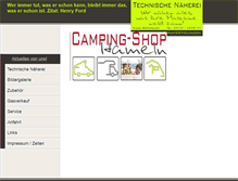 Tablet Screenshot of campingshop-hameln.de